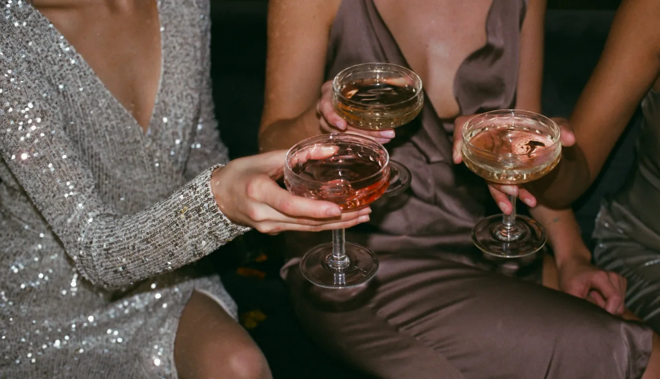 Friends sharing sparkling wine